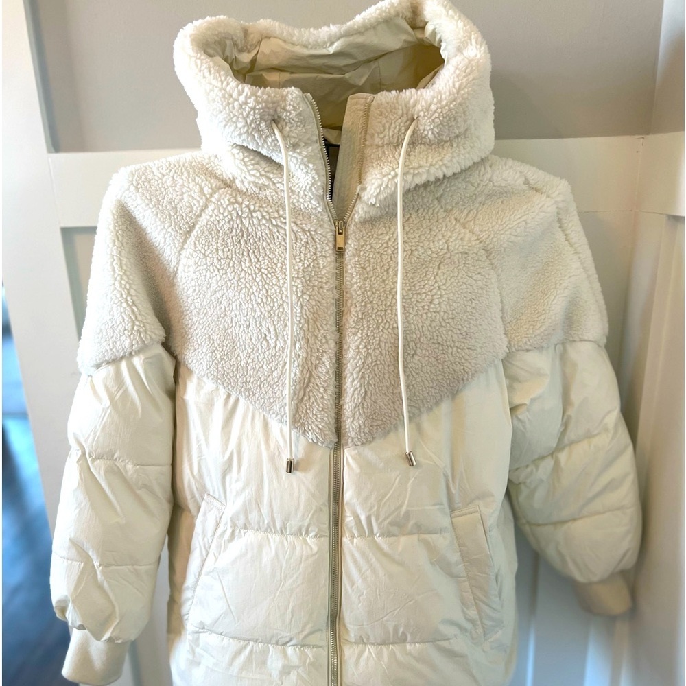 NVLT Mixed Media Puffer Coat